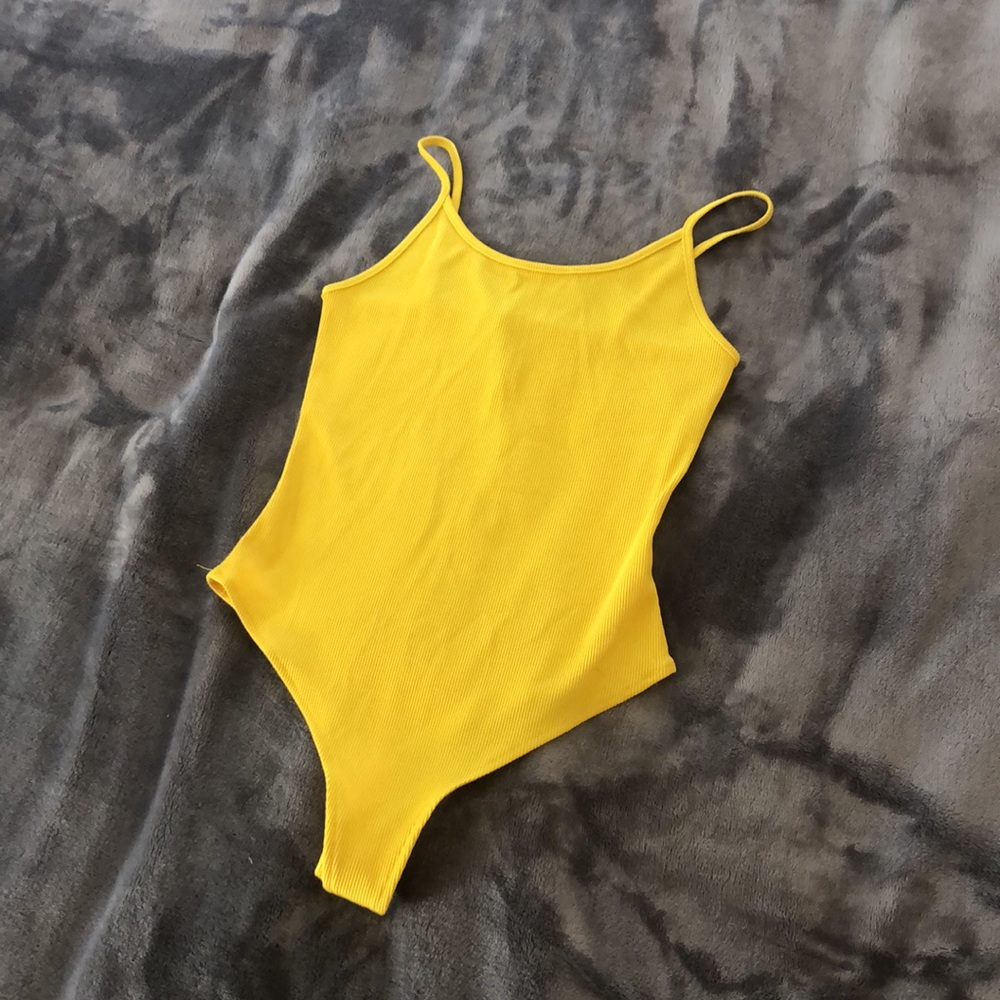 F21 Ribber Yellow Bodysuit